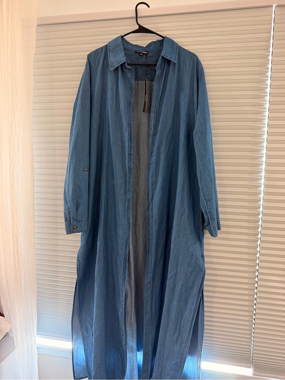Lightweight Women's Denim Coat duster NWT
